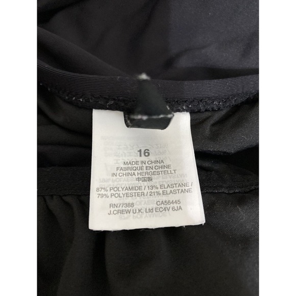 J. Crew Women’s Black Twist Front V Neck Swimsuit One Piece Size 16 - Picture 4 of 5